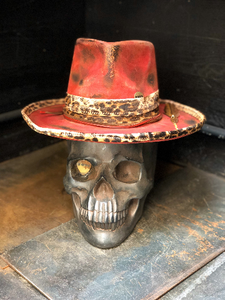 Vintage rare custom hat “ High heals , champagne & bloody noses “