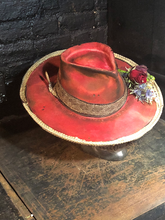 Load image into Gallery viewer, Vintage Rare Custom Hat , &quot;RED Rattle Rose”
