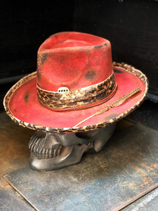 Vintage rare custom hat “ High heals , champagne & bloody noses “