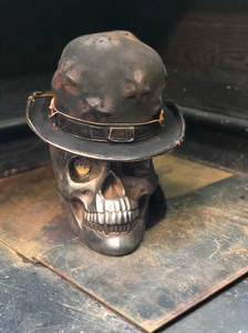 Vintage Rare Custom Hat , Black star bowler rock n roller